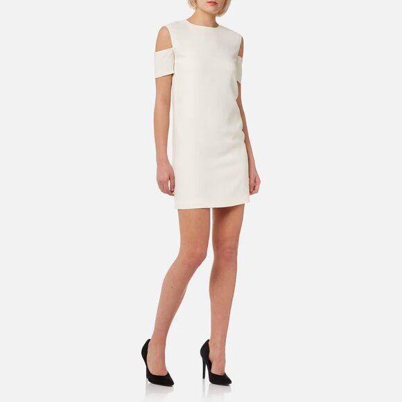 Helmut Lang | Ivory Stretch Arm Cuff Dress 12 **Flaws - Please Read** NWT - Picture 1 of 15